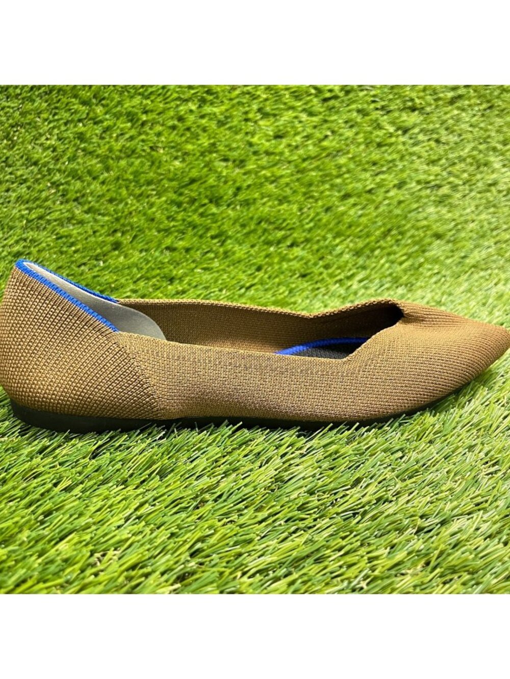 Rothy's The Point Womens Size 6 Brown Blue Casual Classic Slip On Ballet Flats